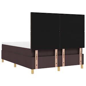 Postel s boxspringem s čelo Tmavě hnědá 200 x 160 cm textil - obrázek 10