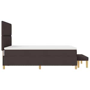 Postel s boxspringem s čelo Tmavě hnědá 200 x 160 cm textil - obrázek 9