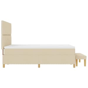 Postel s boxspringem s polštářem Krémová 200 x 160 cm textil - obrázek 9