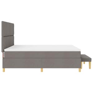 Postel s boxspringem s čelo Taupe 180 x 200 cm textil - obrázek 9
