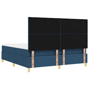 Postel s boxspringem s čelo Modrá 200 x 180 cm textil - obrázek 10