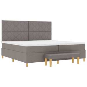 Postel s boxspringem s polštářem Taupe 200 x 200 cm textil - obrázek 4