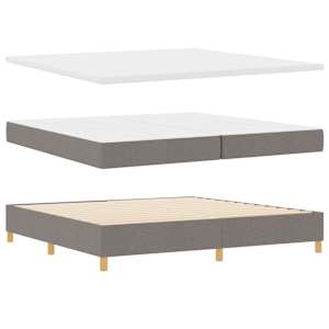 Postel s boxspringem s polštářem Taupe 200 x 200 cm textil - obrázek 5