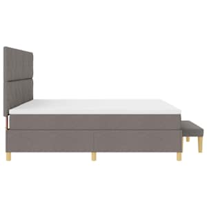 Postel s boxspringem s polštářem Taupe 200 x 200 cm textil - obrázek 9