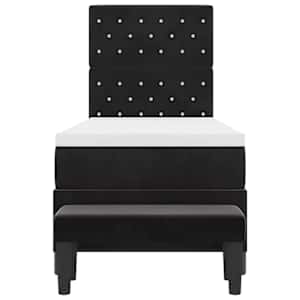 Postel s boxspringem s čelo Černá 200 x 80 cm samet - obrázek 8