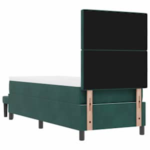 Postel s boxspringem s polštářem Tmavě zelená 200 x 80 cm samet - obrázek 10