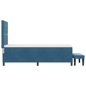 Postel s boxspringem s polštářem Tmavě moddrá 200 x 80 cm samet - obrázek 9