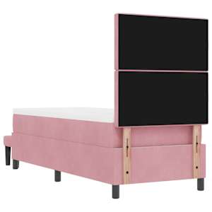 Postel s boxspringem s čelo Růžová 200 x 80 cm samet - obrázek 10