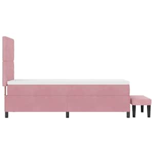 Postel s boxspringem s čelo Růžová 200 x 80 cm samet - obrázek 9