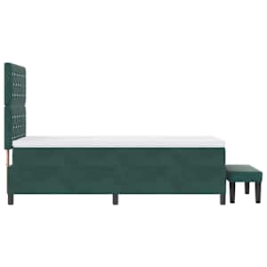 Postel s boxspringem s matrací Tmavě zelená 90 x 190 cm samet - obrázek 9