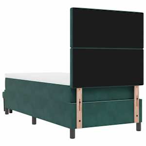 Postel s boxspringem s matrací Tmavě zelená 90 x 200 cm samet - obrázek 10