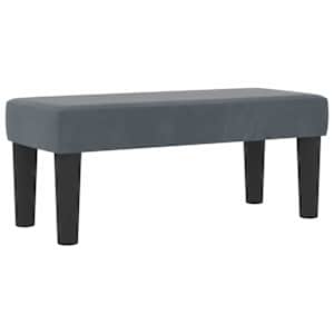 Postel s boxspringem s matrací Tmavě šedá 100 x 200 cm samet - obrázek 5