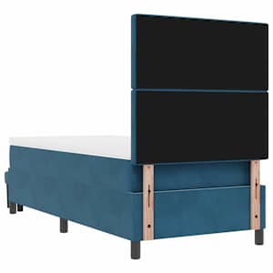 Postel s boxspringem s matrací Tmavě moddrá 100 x 200 cm samet - obrázek 10