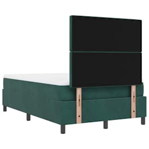 Postel s boxspringem s čelo Tmavě zelená 190 x 120 cm samet - obrázek 10