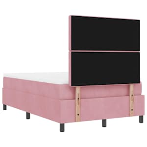 Postel s boxspringem s čelo Růžová 190 x 120 cm samet - obrázek 10