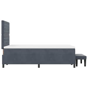 Postel s boxspringem s matrací Tmavě šedá 120 x 200 cm samet - obrázek 9