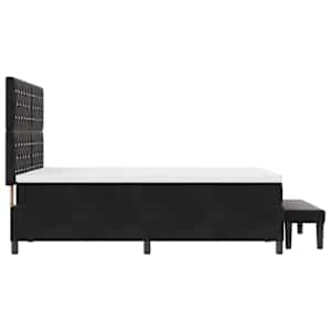 Postel s boxspringem s čelo Černá 190 x 140 cm samet - obrázek 9