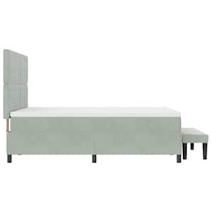 Postel s boxspringem s čelo Světle šedá 200 x 160 cm samet - obrázek 9
