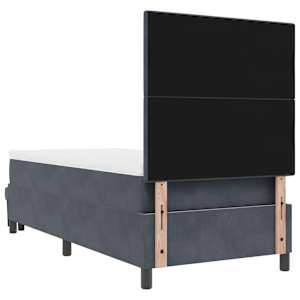 Postel s boxspringem s čelo Tmavě šedá 200 x 100 cm samet - obrázek 10