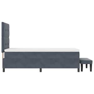 Postel s boxspringem s čelo Tmavě šedá 200 x 100 cm samet - obrázek 9