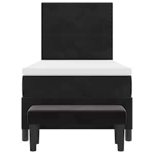 Postel s boxspringem s čelo Černá 200 x 100 cm samet - obrázek 8