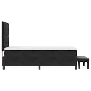 Postel s boxspringem s čelo Černá 200 x 100 cm samet - obrázek 9