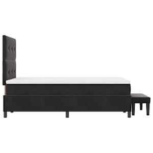 Postel s boxspringem s čelo Černá 190 x 120 cm samet - obrázek 9