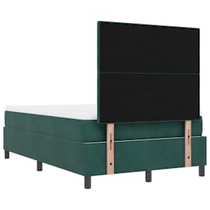 Postel s boxspringem s matrací Tmavě zelená 120 x 190 cm samet - obrázek 10
