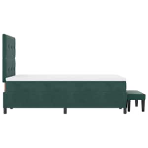 Postel s boxspringem s matrací Tmavě zelená 120 x 190 cm samet - obrázek 9