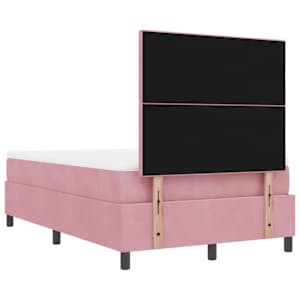 Postel s boxspringem s čelo Růžová 190 x 120 cm samet - obrázek 10