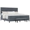 vidaXL Karbi vedrumadrats peaga Tumehall 200 x 200 cm Samet