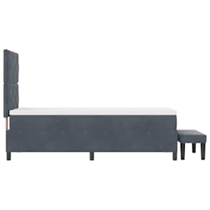 Postel s boxspringem s čelo Tmavě šedá 200 x 80 cm samet - obrázek 9