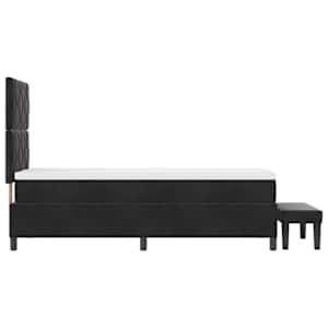 Postel s boxspringem s čelo Černá 200 x 80 cm samet - obrázek 9
