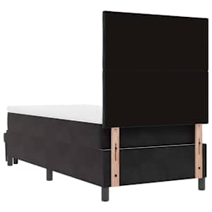 Postel s boxspringem s čelo Černá 200 x 100 cm samet - obrázek 10