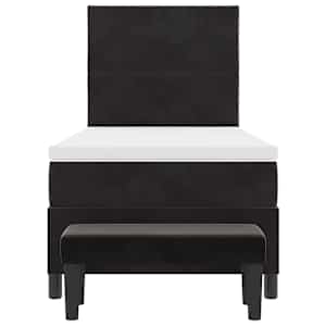 Postel s boxspringem s čelo Černá 200 x 100 cm samet - obrázek 8
