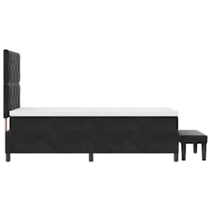 Postel s boxspringem s čelo Černá 200 x 100 cm samet - obrázek 9