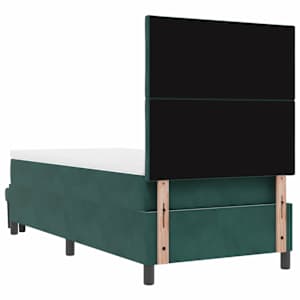 Postel s boxspringem s čelo Tmavě zelená 200 x 100 cm samet - obrázek 10