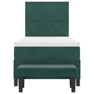 Postel s boxspringem s čelo Tmavě zelená 200 x 100 cm samet - obrázek 8