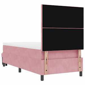 Postel s boxspringem s polštářem Růžová 200 x 100 cm samet - obrázek 10
