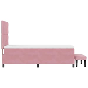 Postel s boxspringem s polštářem Růžová 200 x 100 cm samet - obrázek 9
