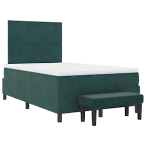 Postel s boxspringem s čelo Tmavě zelená 190 x 120 cm samet - obrázek 7