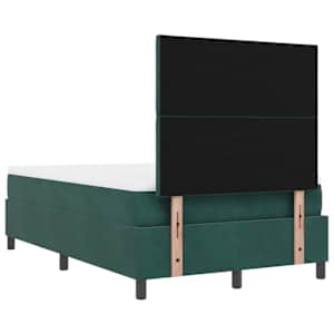 Postel s boxspringem s čelo Tmavě zelená 190 x 120 cm samet - obrázek 10