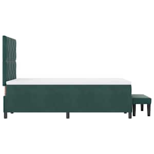Postel s boxspringem s čelo Tmavě zelená 190 x 120 cm samet - obrázek 9