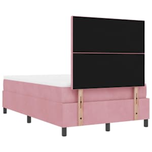 Postel s boxspringem s čelo Růžová 190 x 120 cm samet - obrázek 10
