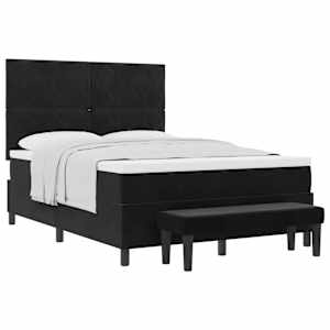 Postel s boxspringem s čelo Černá 200 x 160 cm samet - obrázek 2