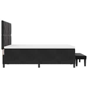 Postel s boxspringem s čelo Černá 200 x 160 cm samet - obrázek 9