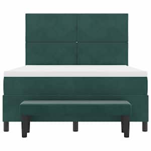 Postel s boxspringem s čelo Tmavě zelená 200 x 160 cm samet - obrázek 8