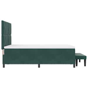 Postel s boxspringem s čelo Tmavě zelená 200 x 160 cm samet - obrázek 9