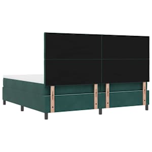 Postel s boxspringem s čelo Tmavě zelená 200 x 200 cm samet - obrázek 9