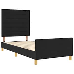 Rám postele s čelo Černá 80 x 200 cm textil - obrázek 4